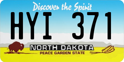 ND license plate HYI371