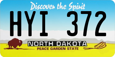 ND license plate HYI372