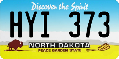 ND license plate HYI373