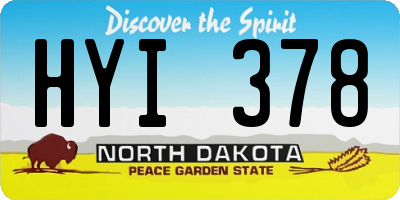 ND license plate HYI378