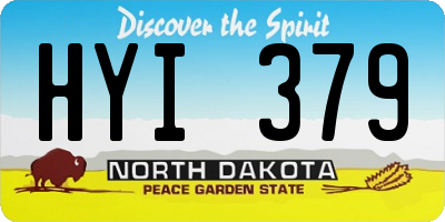 ND license plate HYI379