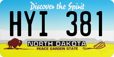 ND license plate HYI381