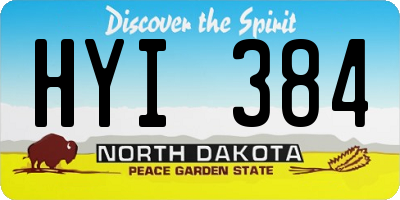 ND license plate HYI384