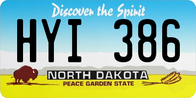 ND license plate HYI386