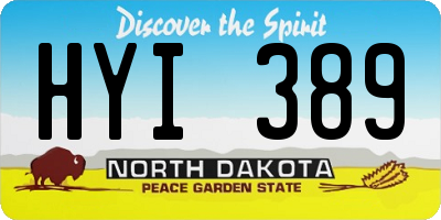 ND license plate HYI389