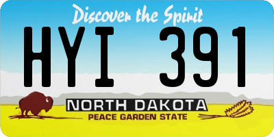 ND license plate HYI391
