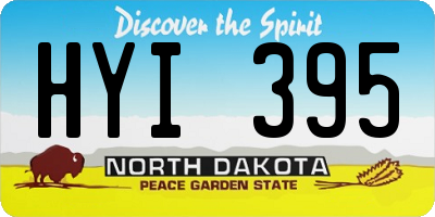 ND license plate HYI395