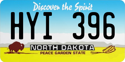 ND license plate HYI396