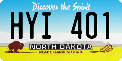ND license plate HYI401