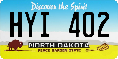 ND license plate HYI402