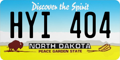 ND license plate HYI404