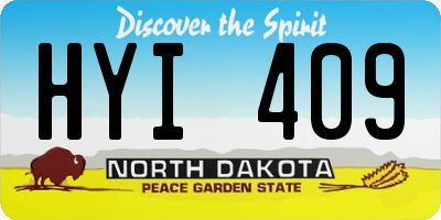 ND license plate HYI409