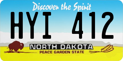 ND license plate HYI412