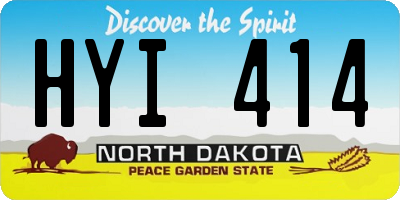 ND license plate HYI414