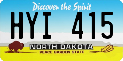 ND license plate HYI415