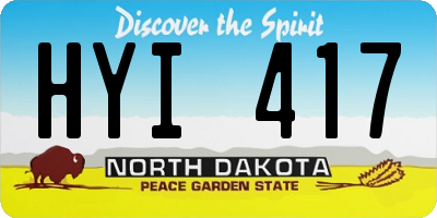 ND license plate HYI417