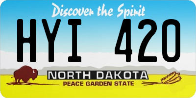 ND license plate HYI420