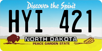 ND license plate HYI421