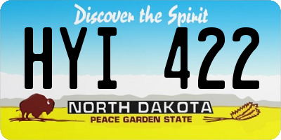 ND license plate HYI422