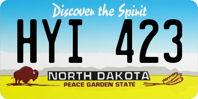 ND license plate HYI423