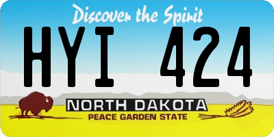 ND license plate HYI424