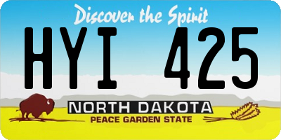 ND license plate HYI425