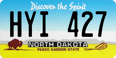ND license plate HYI427