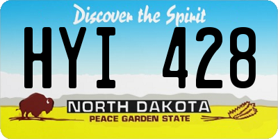 ND license plate HYI428