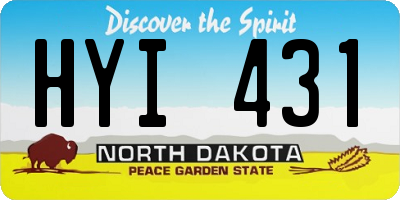 ND license plate HYI431