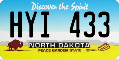 ND license plate HYI433