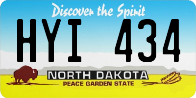 ND license plate HYI434