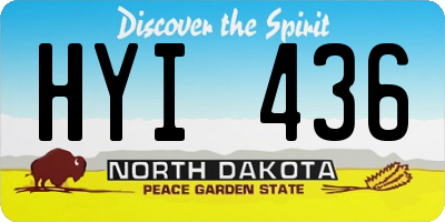 ND license plate HYI436