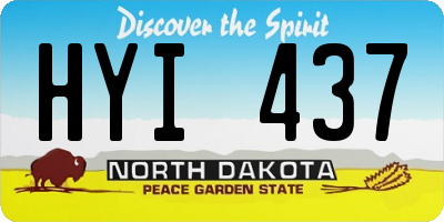 ND license plate HYI437