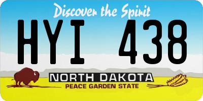 ND license plate HYI438