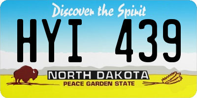 ND license plate HYI439
