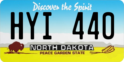 ND license plate HYI440