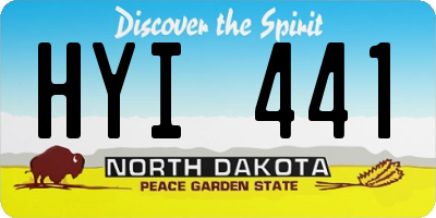 ND license plate HYI441