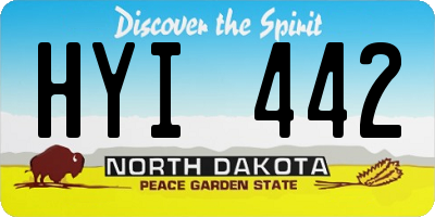 ND license plate HYI442