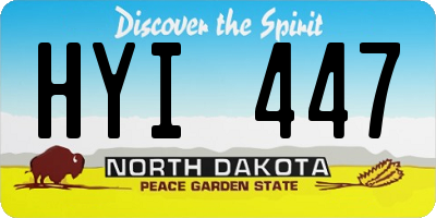 ND license plate HYI447