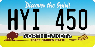 ND license plate HYI450
