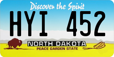 ND license plate HYI452
