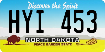 ND license plate HYI453