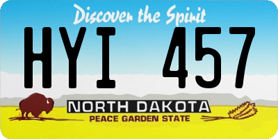 ND license plate HYI457