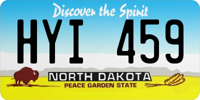 ND license plate HYI459