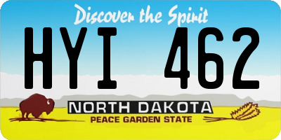 ND license plate HYI462