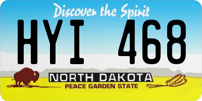ND license plate HYI468