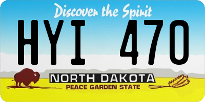 ND license plate HYI470