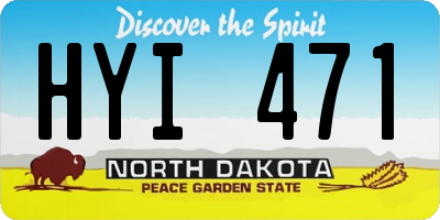 ND license plate HYI471