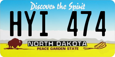ND license plate HYI474