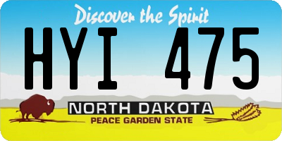 ND license plate HYI475